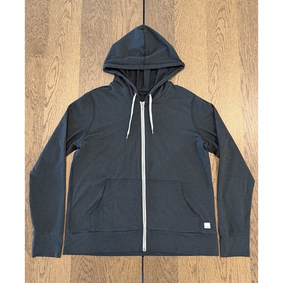 Vouri Halo Performance Zip Up Hoodie Jacket Women’s Sz L Heather Charcoal Gray - Picture 1 of 9